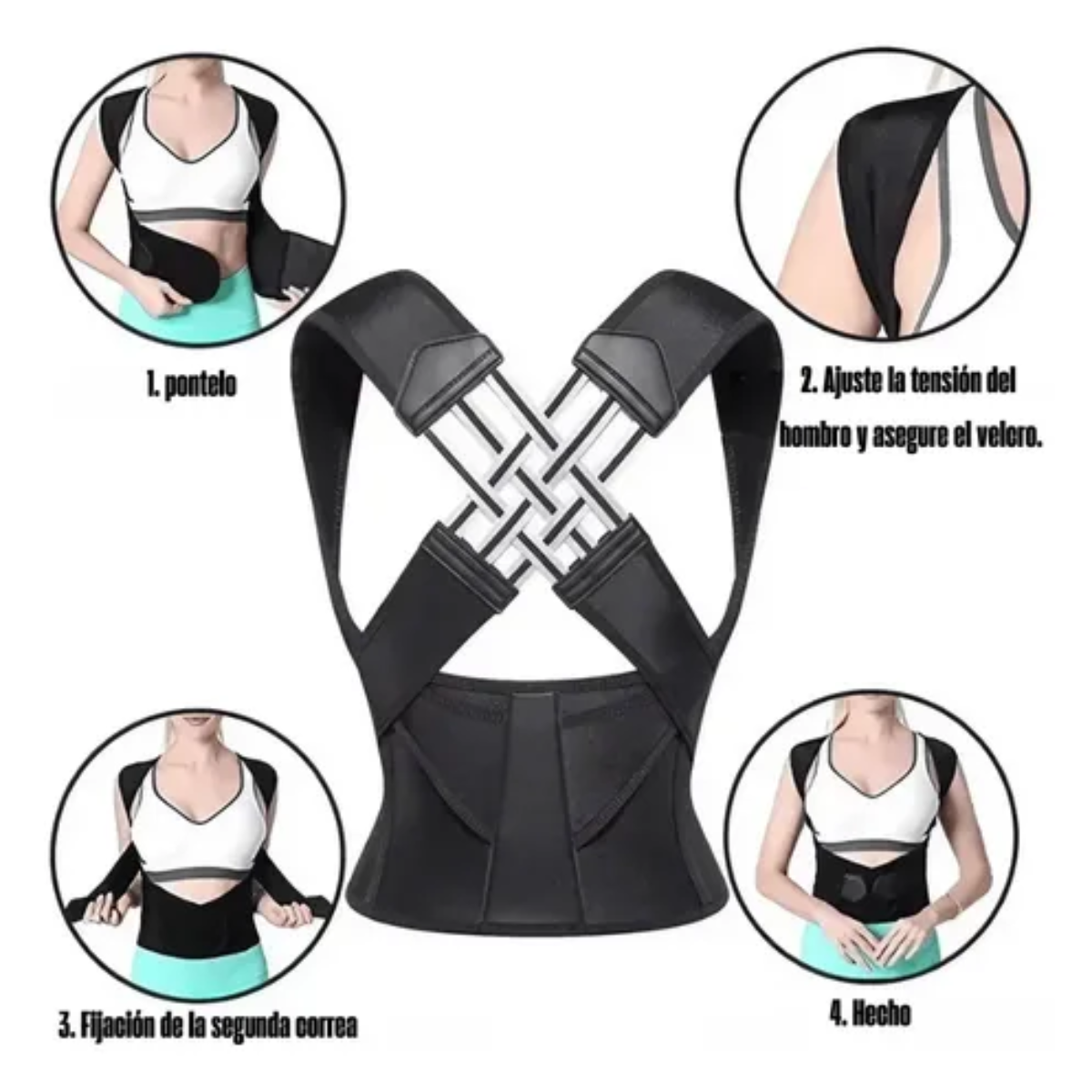 Miniatura 2 de Corrector De Postura Con Soporte Espalda